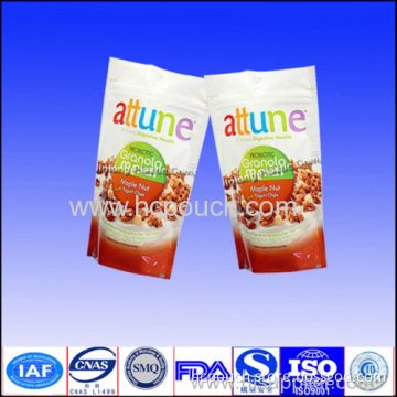 Custom Plastic Safety Food Grade Stand Up Bag With Zipper 